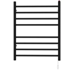 New Wall Mount Hardwired or Plug-In Towel Warmer in Matte Black Towel Warmers|Towel Warmers