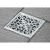 Sale Watercourse Scroll 4" Square Grid Shower Drain Shower Drains