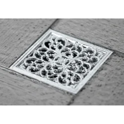 Sale Watercourse Scroll 4" Square Grid Shower Drain Shower Drains