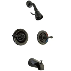 Hot Water Onyx NB660AL Twin Lever handle Pressure Balanced Tub and Shower Faucet with Volume Control Tub & Shower Sets