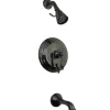 Online Water Onyx NB36300AL Pressure Balanced Tub and Shower Faucet with Metal Lever Handle and Vintage Spout Tub & Shower Sets
