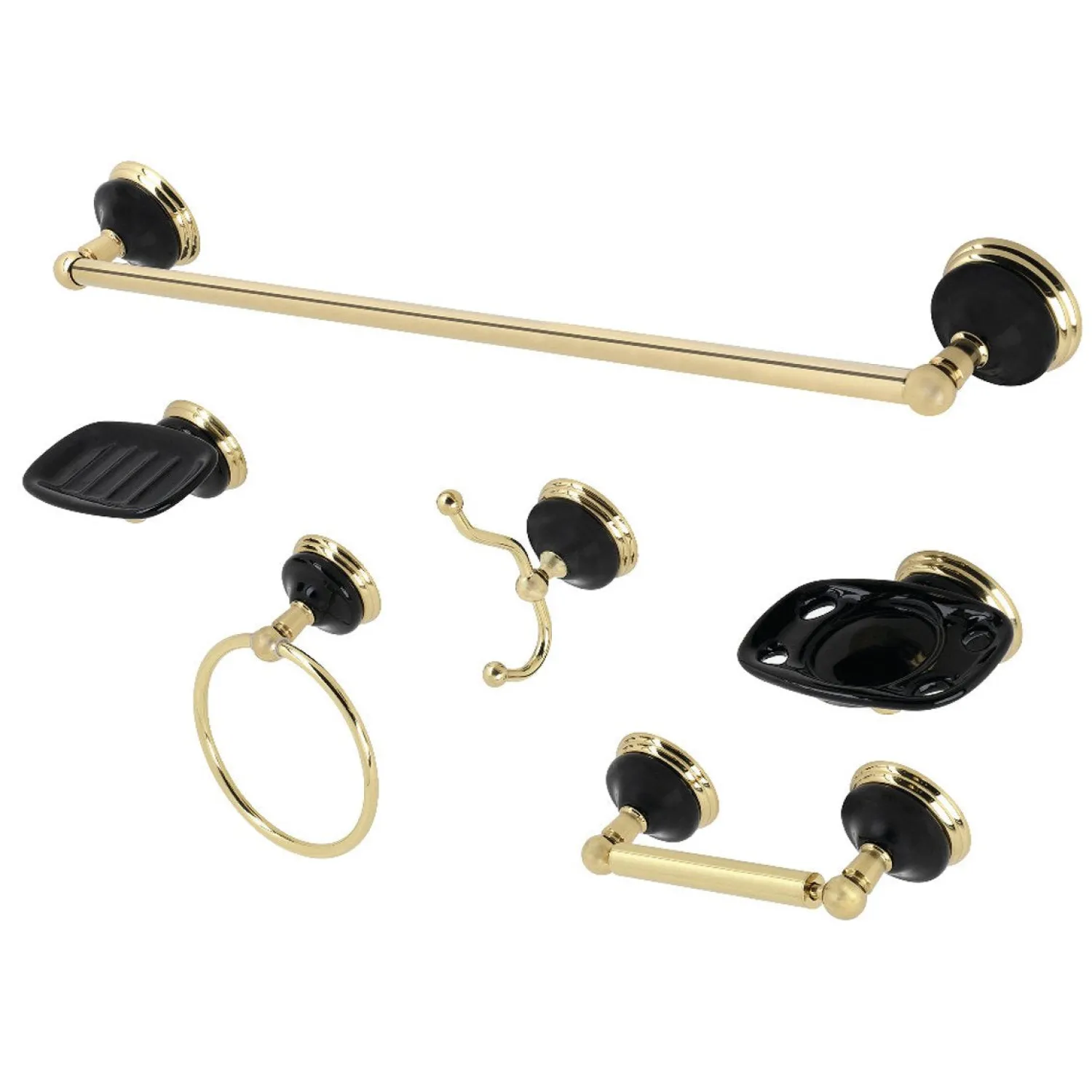 Water Onyx 6-Piece Bathroom Accessory Set Accessory Packages