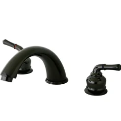 Discount Water Onyx Roman Tub Faucet in Black Stainless Steel Tub Faucets