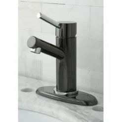 Hot Water Onyx Single Lever Lavatory Faucet with Brass Pop Up 4