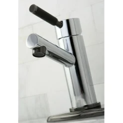 Hot Water Onyx Single Lever Lavatory Faucet with Brass Pop Up 4