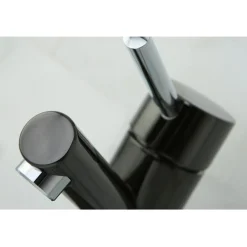 Hot Water Onyx Single Lever Lavatory Faucet with Brass Pop Up 4