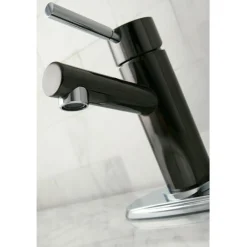 Hot Water Onyx Single Lever Lavatory Faucet with Brass Pop Up 4