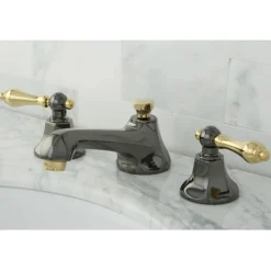 Best Water Onyx 8" to 16" Widespread Three Hole Lavatory Faucet with Brass Pop-up Drain 8" Widespread