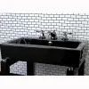 New Water Onyx Widespread Lavatory Faucet with Brass Pop-up Drain 8" Widespread