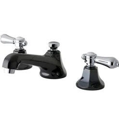 New Water Onyx Widespread Lavatory Faucet with Brass Pop-up Drain 8