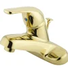 Online Water Saving Chatham Centerset Lavatory Faucet with Single Lever Handle and Brass Pop-up 4" Center Set