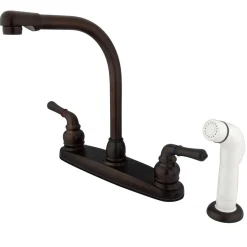 Discount Water Saving Magellan Centerset Kitchen Faucet with White Side Sprayer Faucets With Side Spray