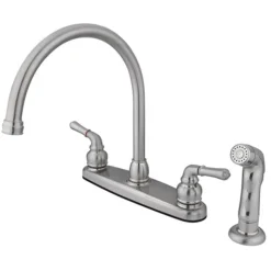 Water Saving Magellan Centerset Kitchen Faucet with Matching Sprayer Faucets With Side Spray