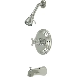 Online Water Saving Metropolitan Tub and Shower Faucet with Cross Handles Tub & Shower Sets