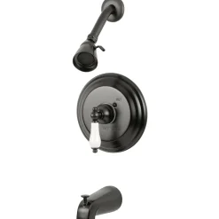 Best Water Saving Restoration Tub and Shower Faucet with Porcelain Lever Handles Tub & Shower Sets