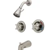 Sale Water Saving Vintage Tub and Shower Faucet with Pressure Balanced Valve and Dual Handle Tub & Shower Sets