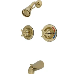 Sale Water Saving Vintage Tub and Shower Faucet with Pressure Balanced Valve and Dual Handle Tub & Shower Sets
