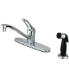 Online Water Saving Wyndham Centerset Kitchen Faucet with Single Loop Handle and Side Sprayer Faucets With Side Spray