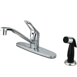 Online Water Saving Wyndham Centerset Kitchen Faucet with Single Loop Handle and Side Sprayer Faucets With Side Spray