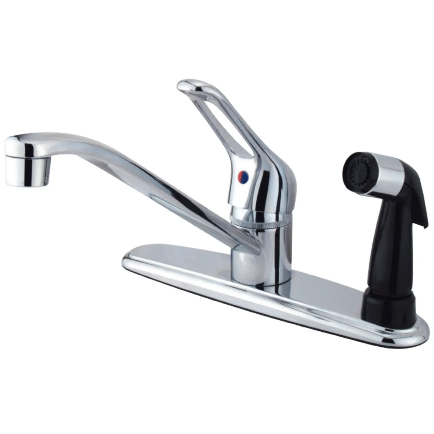 New Water Saving Wyndham Centerset Kitchen Faucet with Single Loop Handle and Deck Sprayer Faucets With Side Spray