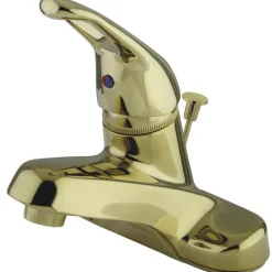 Sale Water Saving Wyndham Centerset Lavatory Faucet with Single Loop Handle and ABS Pop-up 4" Center Set