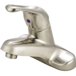 Hot Water Saving Wyndham Centerset Lavatory Faucet with Single Loop Handle 4" Center Set