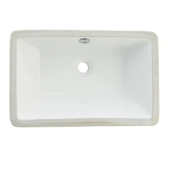 Best White China Undermount Bathroom Sink with Overflow Hole Undermount