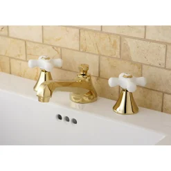 New 8" Widespread Bathroom Faucet with Brass Pop-Up 8" Widespread