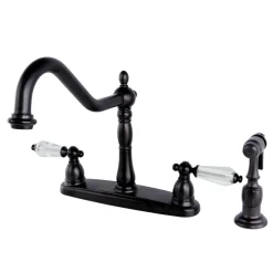 Best Wilshire 8" Centerset Kitchen Faucet with Brass Sprayer Faucets With Side Spray