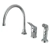 Hot Wyndham Single Loop Handle Kitchen Faucet with Non-Metallic Side Sprayer Widespread Kitchen Faucets|Faucets With Side Spray