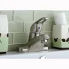 Sale Wyndham Single Handle 4" Centerset Lavatory Faucet with Brass Pop-up in Satin Nickel 4" Center Set