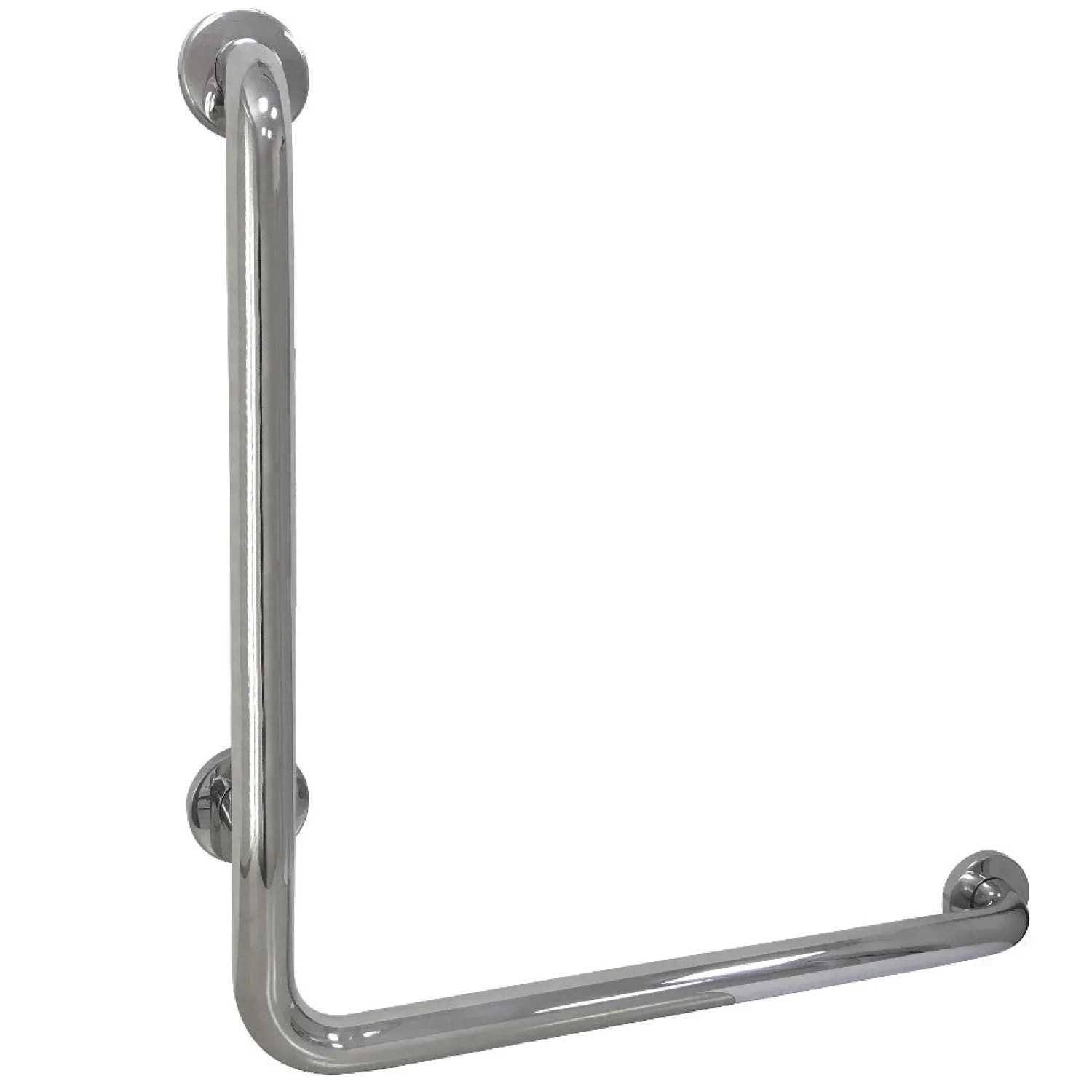 Clearance 24" x 24" L-Shaped Stainless Steel ADA Grab Grab Bars