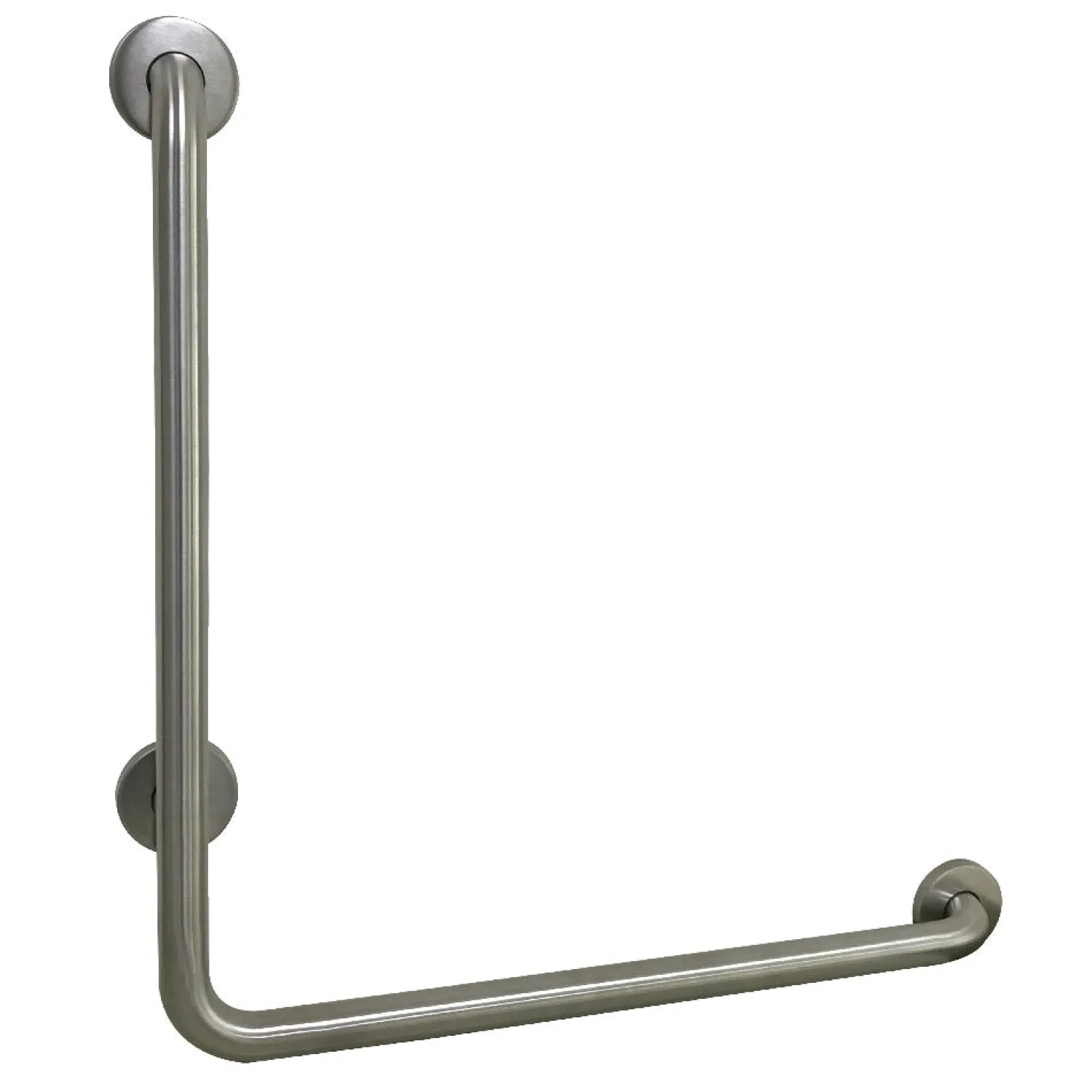 Outlet 24" x 24" L-Shaped Stainless Steel ADA Grab Grab Bars