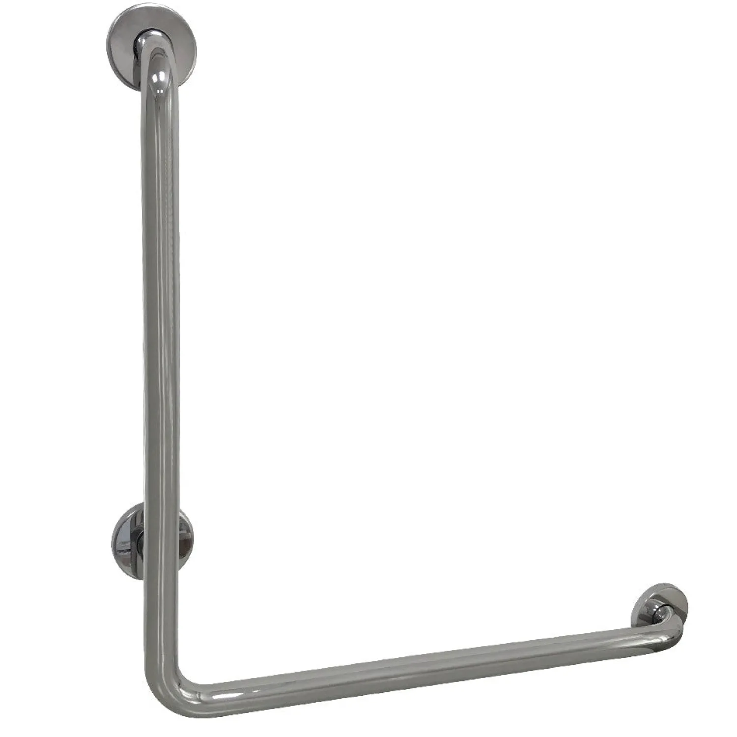 Clearance 24" x 24" L-Shaped Stainless Steel ADA Grab Grab Bars