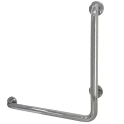 24" x 24" L-Shaped Stainless Steel ADA Grab Grab Bars