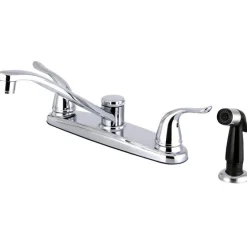 Online Yosemite FB2271YL 8-Inch Centerset Kitchen Faucet in Polished Chrome Faucets With Side Spray