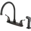 Outlet Yosemite 8-Inch Centerset Kitchen Faucet with Matching Side Sprayer Faucets With Side Spray