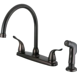 Outlet Yosemite 8-Inch Centerset Kitchen Faucet with Matching Side Sprayer Faucets With Side Spray