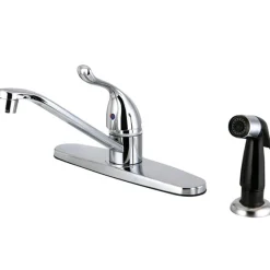New Yosemite 8-Inch Centerset Kitchen Faucet with Black Side Sprayer Faucets With Side Spray