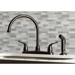 New Yosemite 8-Inch Centerset Kitchen Faucet with Sprayer Faucets With Side Spray