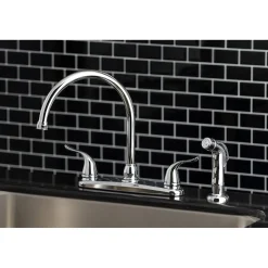 New Yosemite 8-Inch Centerset Kitchen Faucet with Sprayer Faucets With Side Spray