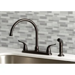 New Yosemite 8-Inch Centerset Kitchen Faucet with Sprayer Faucets With Side Spray