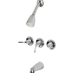 Clearance Yosemite Three Handle Tub Shower Faucet Tub & Shower Sets