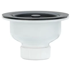 Outlet 3.5″ Kitchen Basket Strainer Drain in Matte Black Sink Drains, Disposer Flanges & Air Gaps