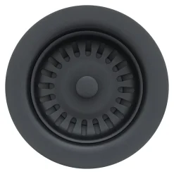 Outlet 3.5″ Kitchen Basket Strainer Drain in Matte Black Sink Drains, Disposer Flanges & Air Gaps