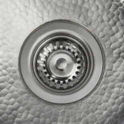 3.5″ Kitchen, Prep, Bar Basket Strainer Drain – Brushed Nickel Sink Drains, Disposer Flanges & Air Gaps