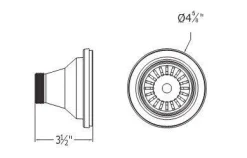 Sale Kitchen Sink Basket Strainer Drain Sink Drains, Disposer Flanges & Air Gaps