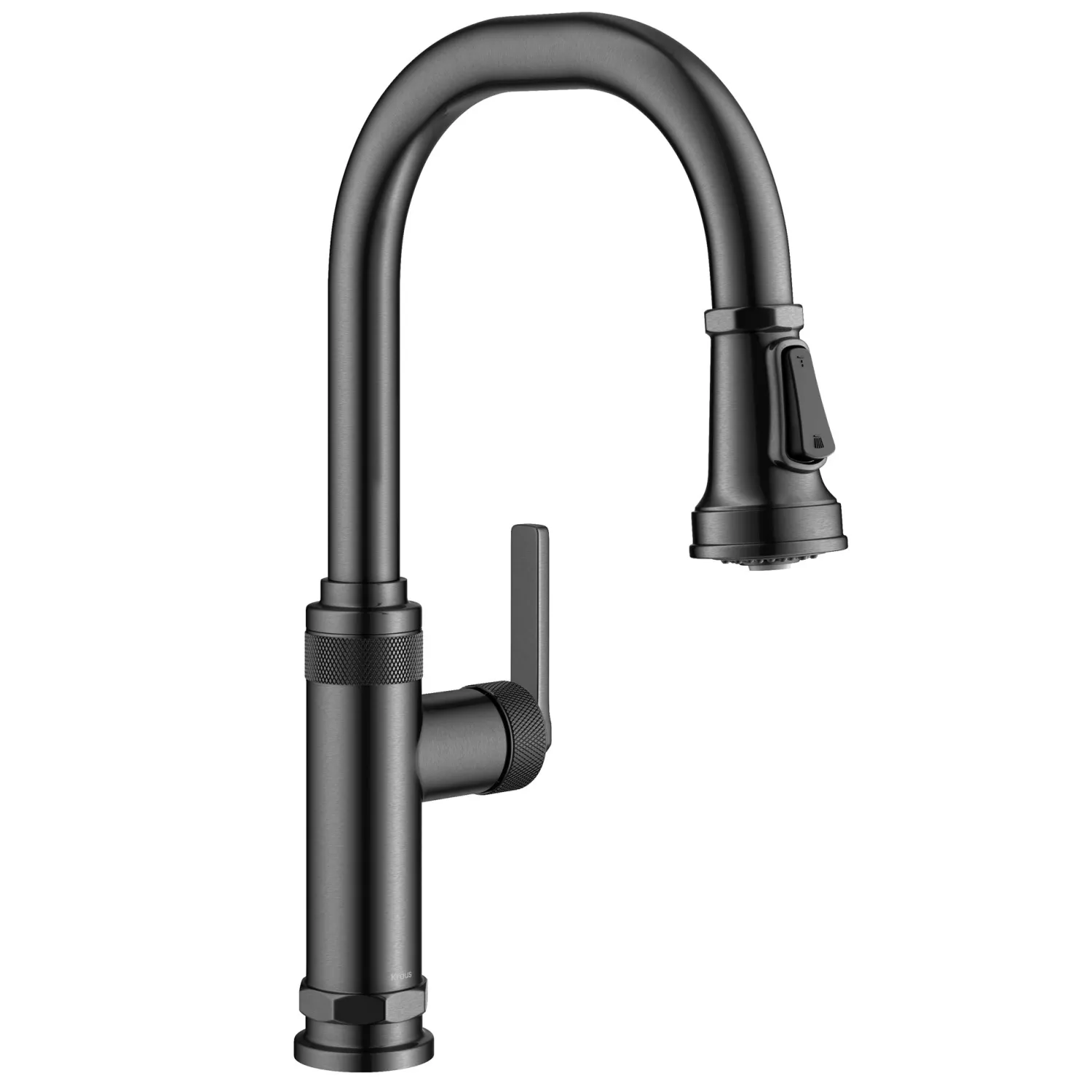 Online Allyn Black Stainless Nut & Bolt Diamond Cut Kitchen Faucet Single Hole