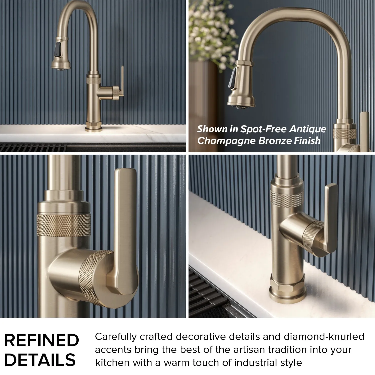 Online Allyn Black Stainless Nut & Bolt Diamond Cut Kitchen Faucet Single Hole