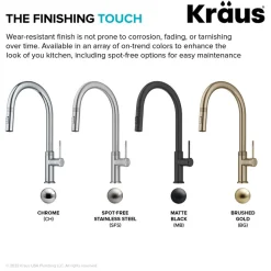 Allyn Brushed Gold Single Handle Kitchen Faucet with Diamond Cut Single Hole